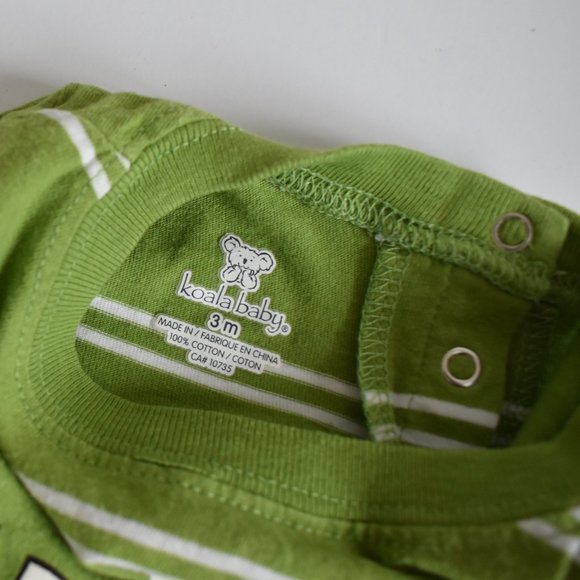 Koala Baby Stripe I Didn't Do It Beaver Bodysuit 3 Months - Picture 6 of 8